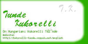 tunde kukorelli business card